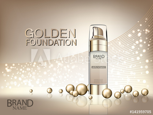 500x375 Cosmetic Ads Gold, Black And Silver Concealers With Cream Waves