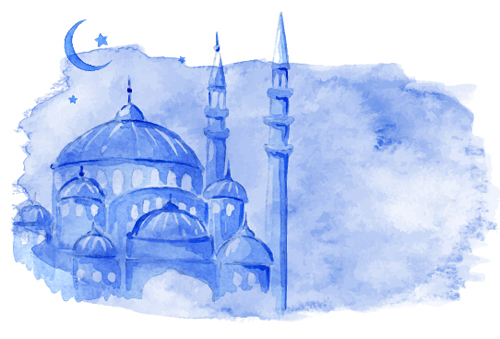 Watercolor Drawing Ramadan Kareem Vector Background Free Download 500x339 Watercolor Drawing Ramadan Kareem Vector Background Free Download