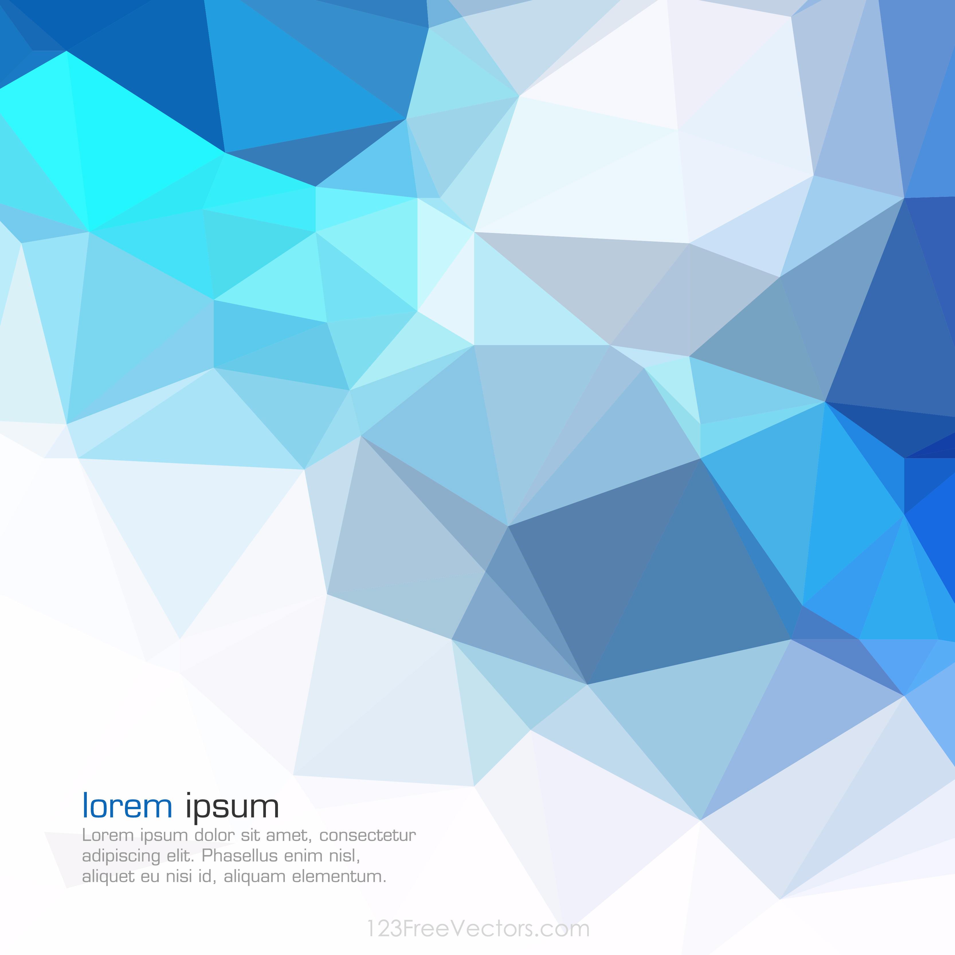 3333x3333 Light Blue Polygonal Vector Background Template