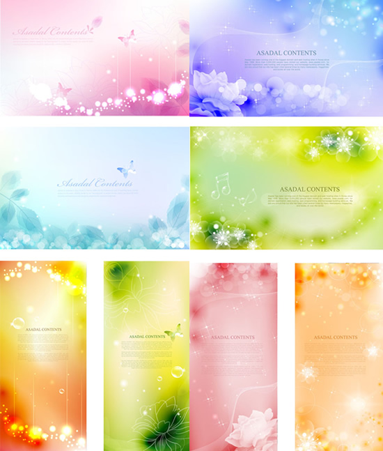 550x647 Elegant Floral Background Vector Free Download
