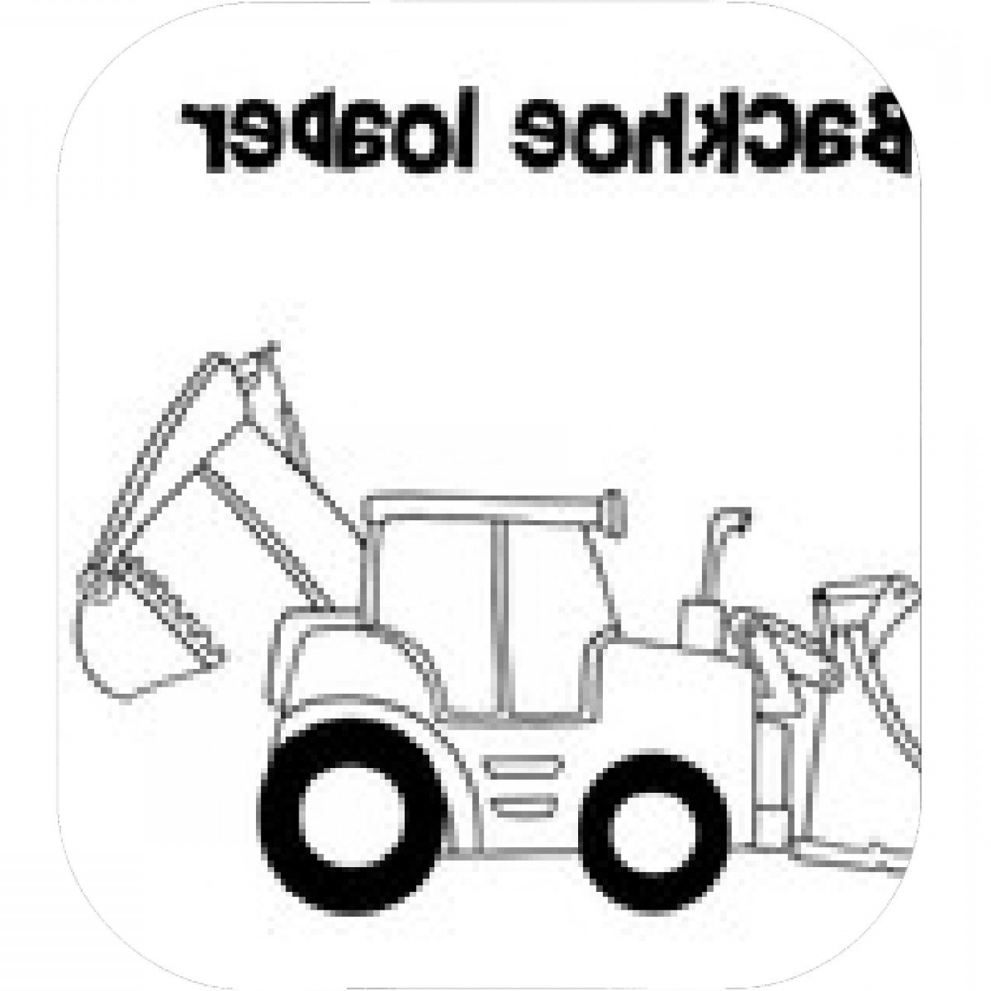 1440x1440 Caterpillar Backhoe Vector Art Wallkeeper