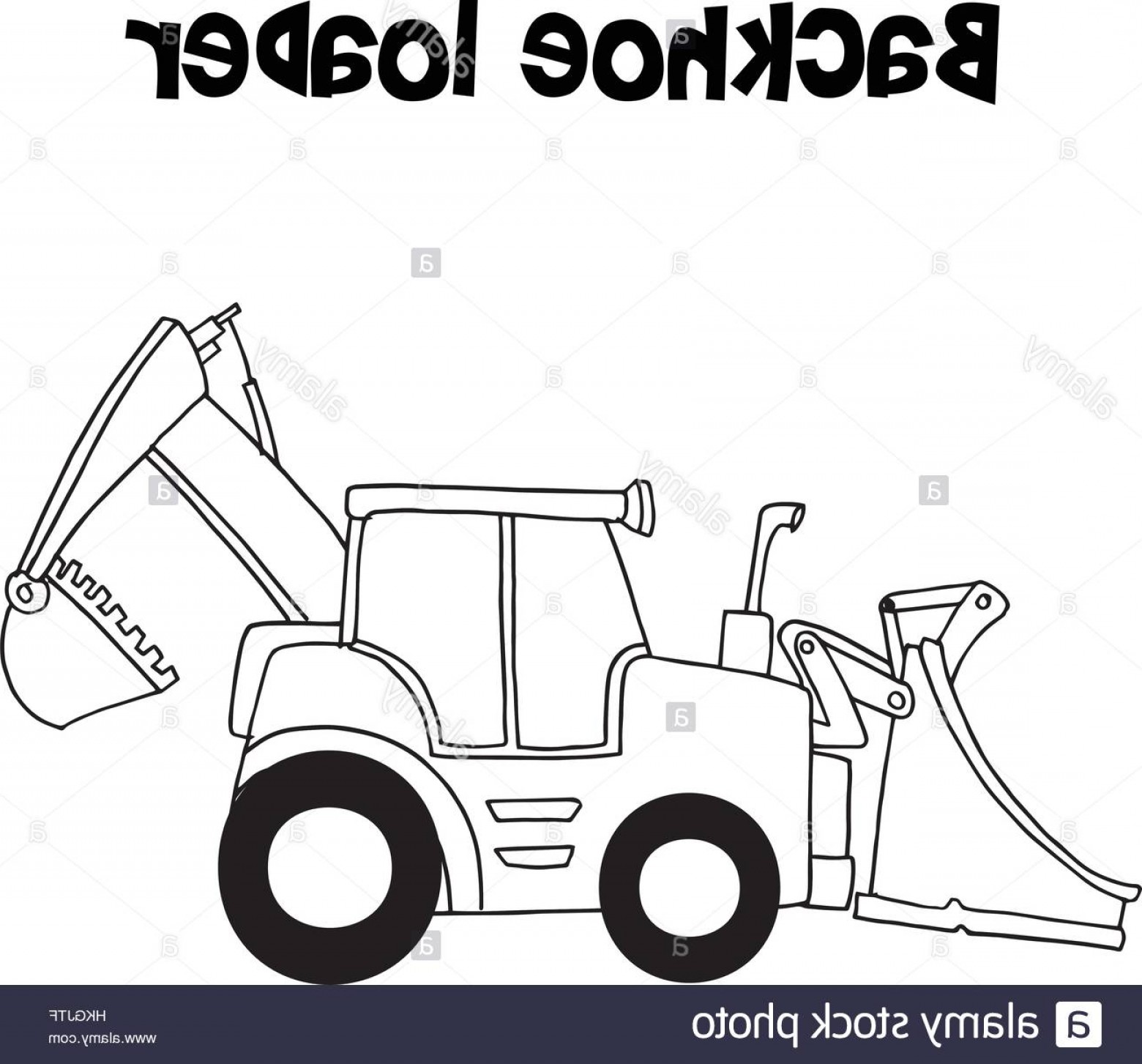1560x1453 Stock Photo Vector Of Backhoe Loader Cartoon Hoodamathrun