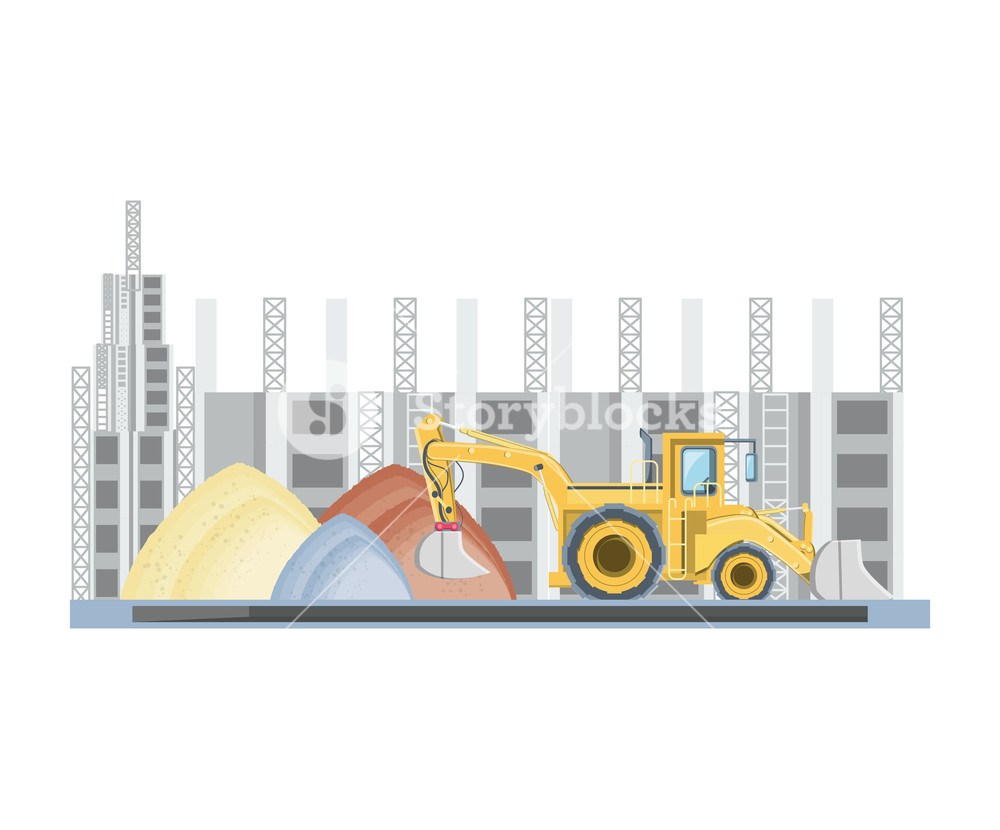 1000x830 Under Construction Zone Of Construction Front And Backhoe Loader