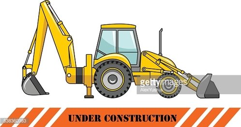 498x263 Backhoe Heavy Construction Vector Illustration Premium Clipart