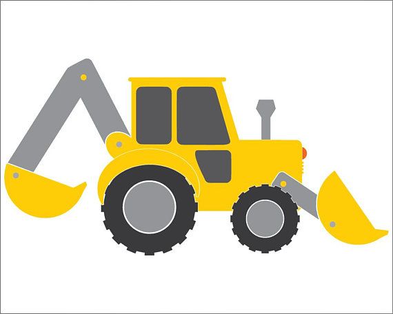 570x456 Backhoe Loader Clipart Vector Clip Art Graphics Digital