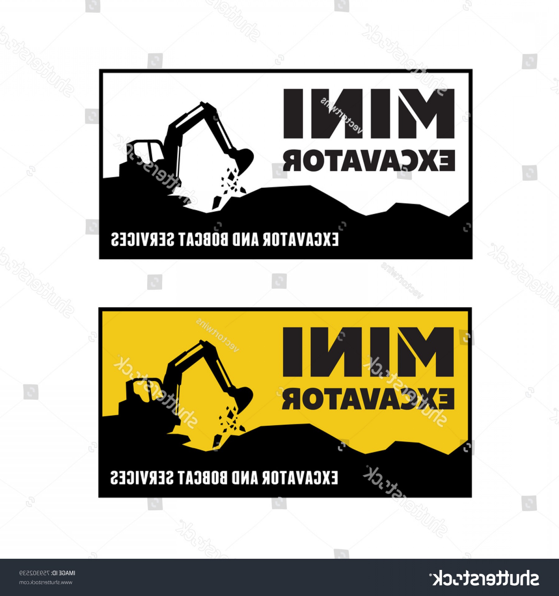 1800x1920 Excavator Backhoe Logo Vector Illustration Catchsplace