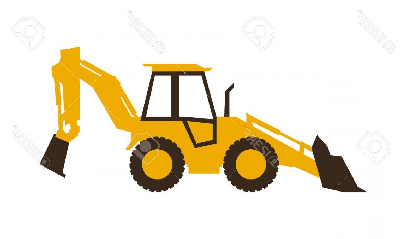 1560x916 Photostock Vector Icon Backhoe Loader Construction Machinery