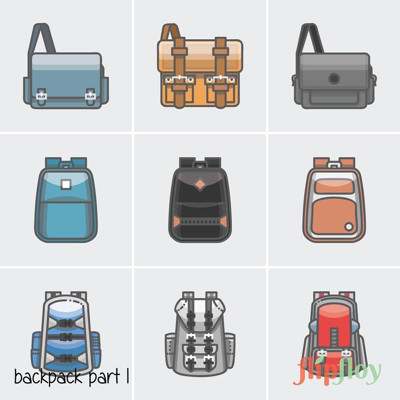 794x794 Backpack Part Instant Download Backpack Vector Hand Bag Etsy