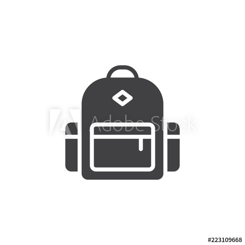 500x500 Backpack Vector Icon Filled Flat Sign For Mobile Concept And Web