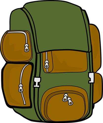 418x500 Backpack Vector Image
