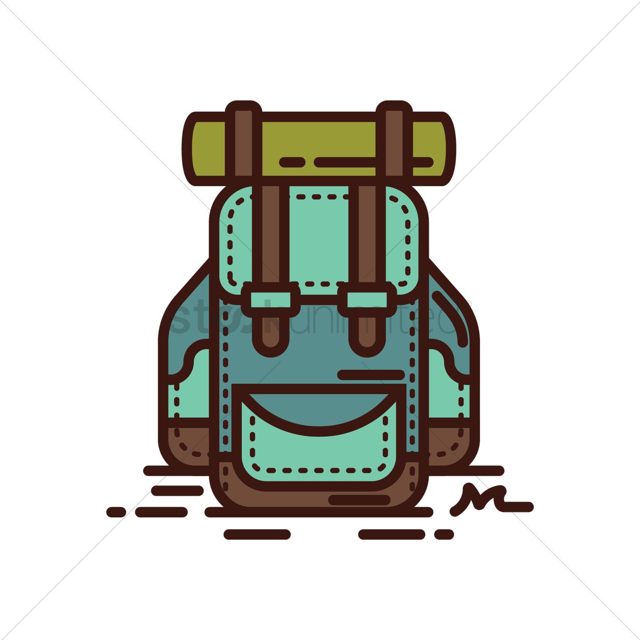 1300x1300 Camping Backpack Vector Image