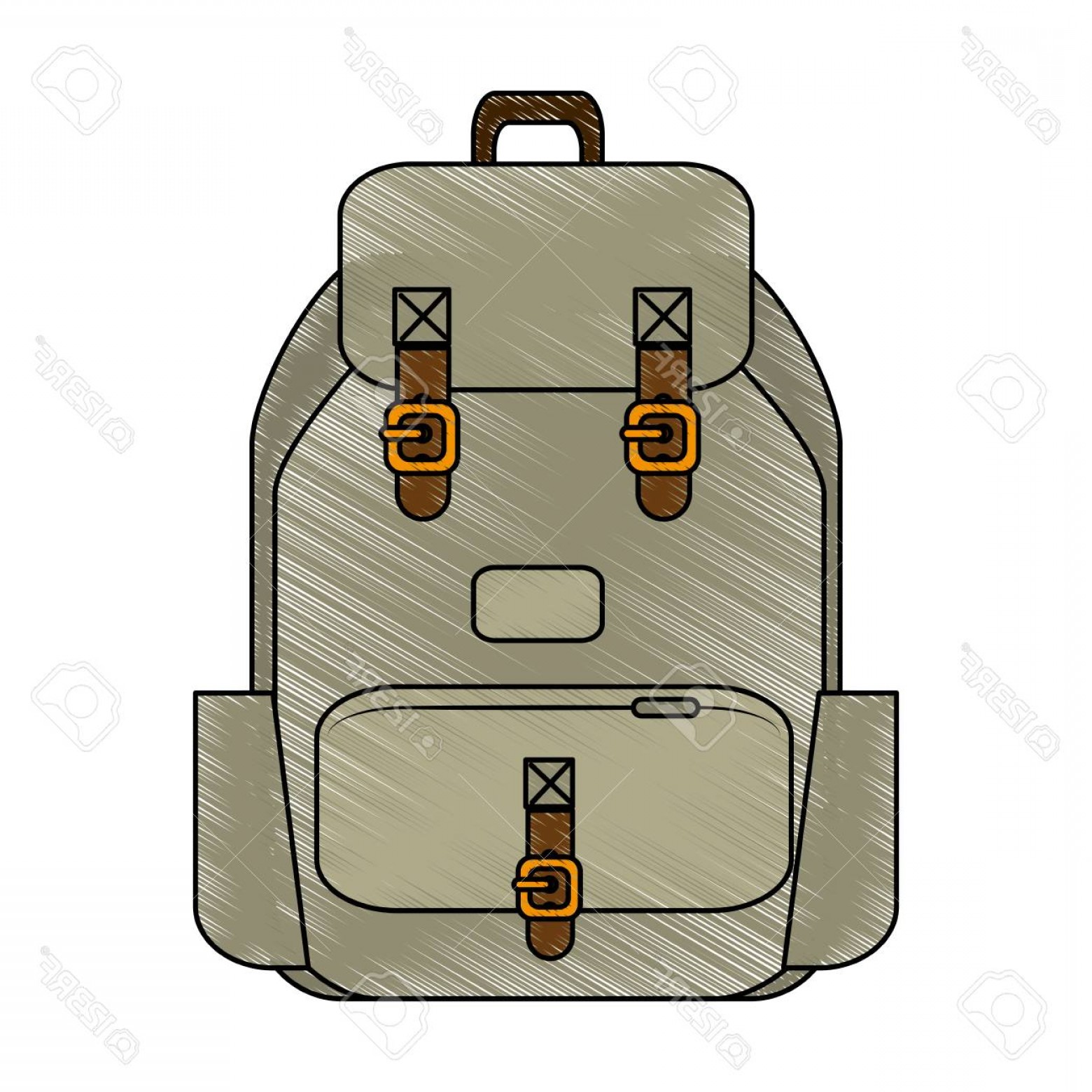 1560x1560 Photostock Vector Camping Backpack Icon Vector Illustration