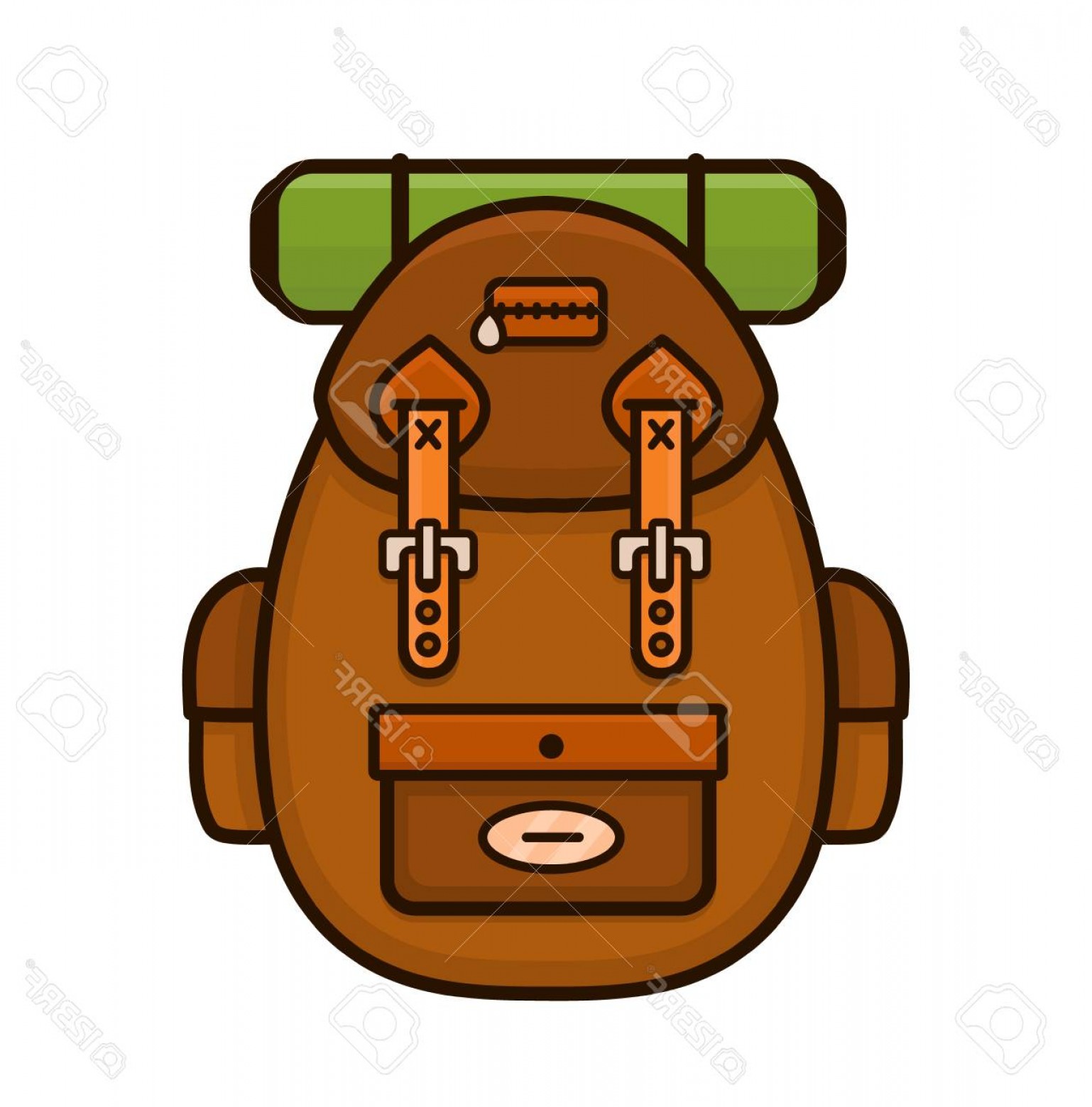 1538x1560 Photostock Vector Vintage Hipster Camping Backpack Vector Modern