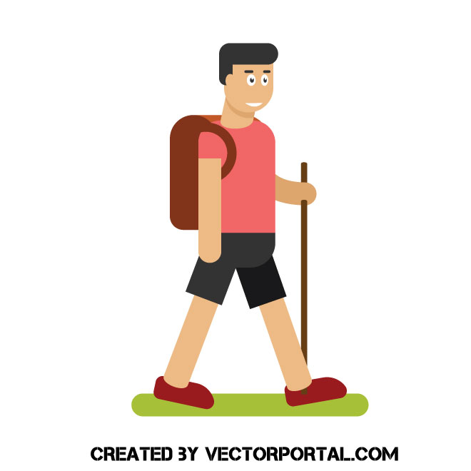 660x660 Backpacker Vector Image