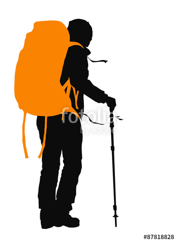 365x500 Backpacker Vector Silhouette Stock Image And Royalty Free Vector