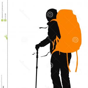 300x300 Photostock Vector Backpacker Vector Silhouette Hoodamathrun