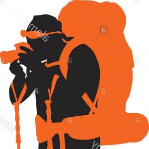 300x300 Stock Photo Backpacker Vector Silhouette Hoodamathrun