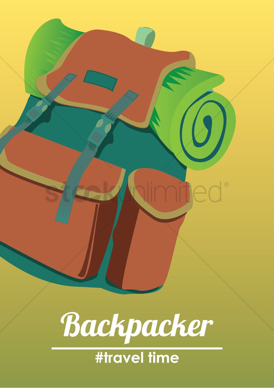 919x1300 Travel Concept Poster With Backpacker Vector Image