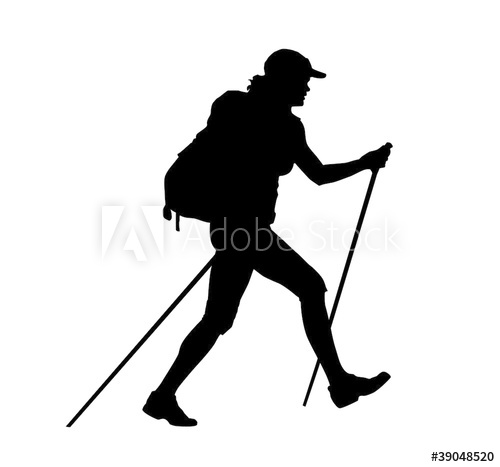 500x467 Backpacker Vector Illustration