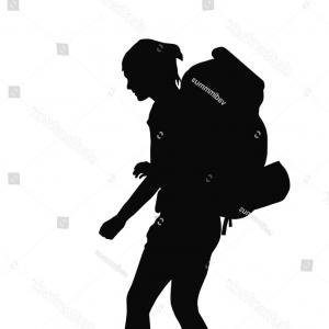 300x300 Backpacker Vector Silhouette Hoodamathrun