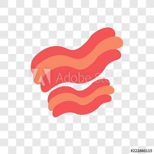 Bacon Vector Icon Isolated On Transparent Background, Bacon Logo 500x500 Bacon Vector Icon Isolated On Transparent Background, Bacon Logo
