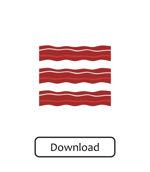 Free Bacon Vector Icon 489x562 Free Bacon Vector Icon