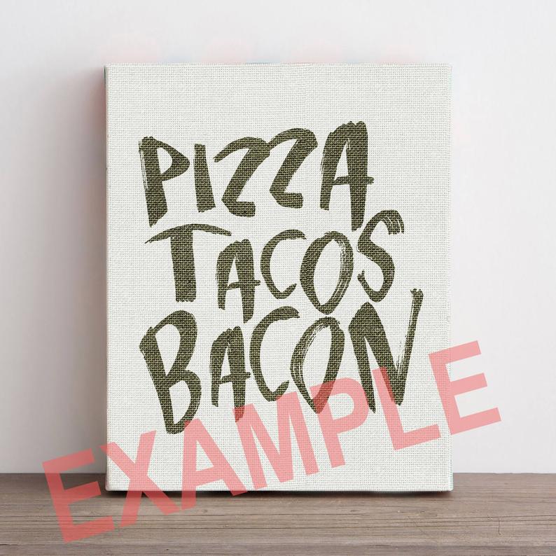 Pizza Tacos Bacon Vector Clipart Vinyl Etsy 794x794 Pizza Tacos Bacon Vector Clipart Vinyl Etsy