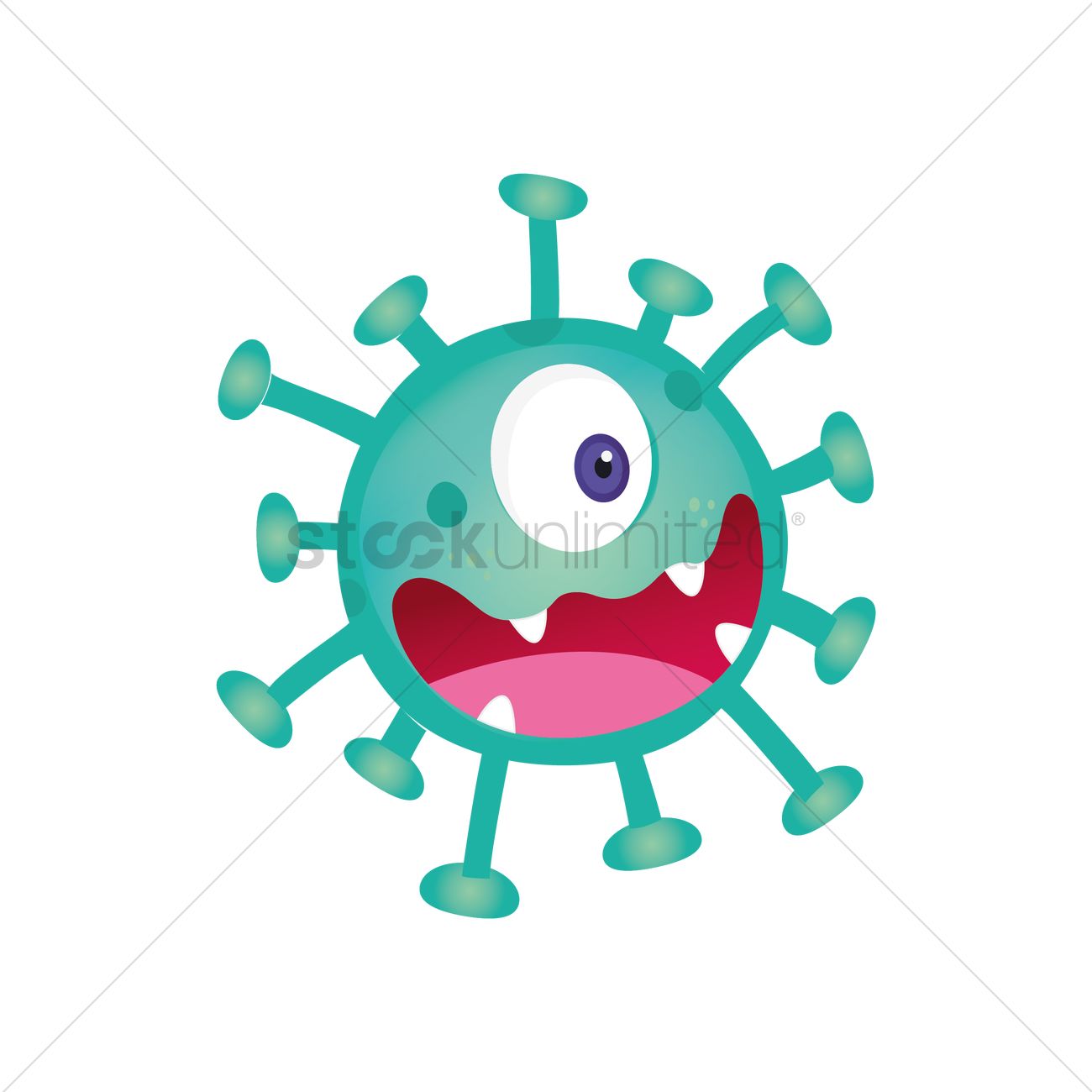 1300x1300 Bacteria Vector Image