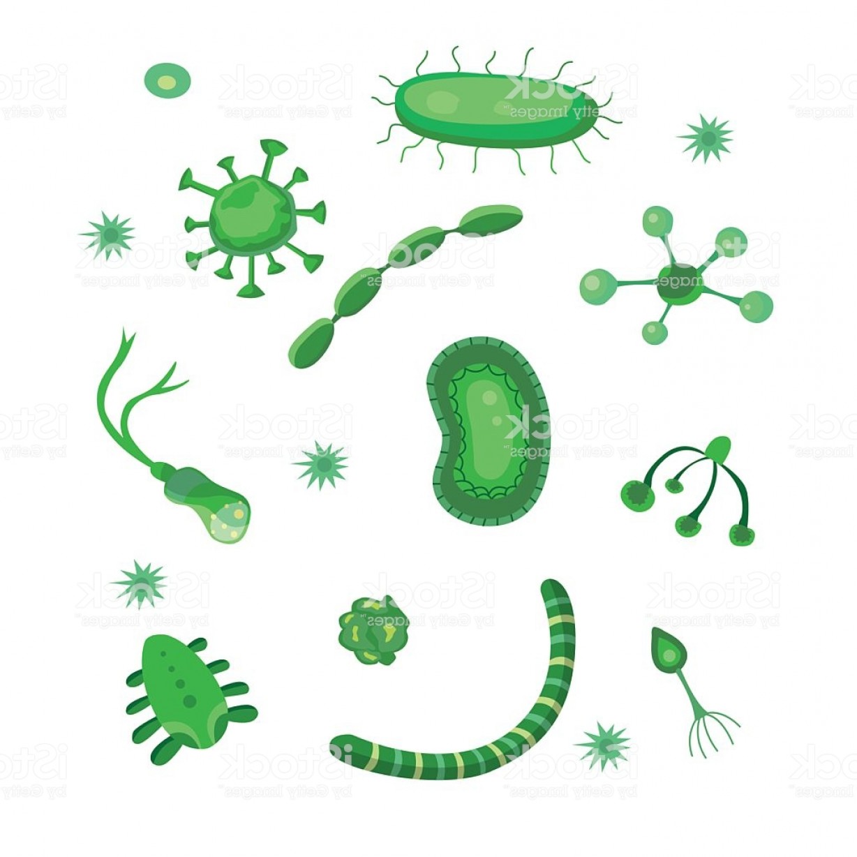 1228x1228 Bacteria Vector Virus Icons Cartoon Set Gm Geekchicpro