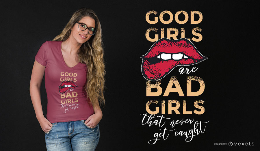 900x523 Good Girls Bad Girls Lettering T Shirt Design