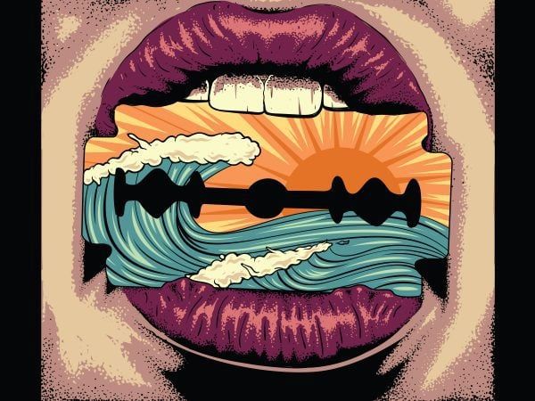 600x450 Bad Girl Retro Tshirt Design Design Di Desain, Seni, Dan