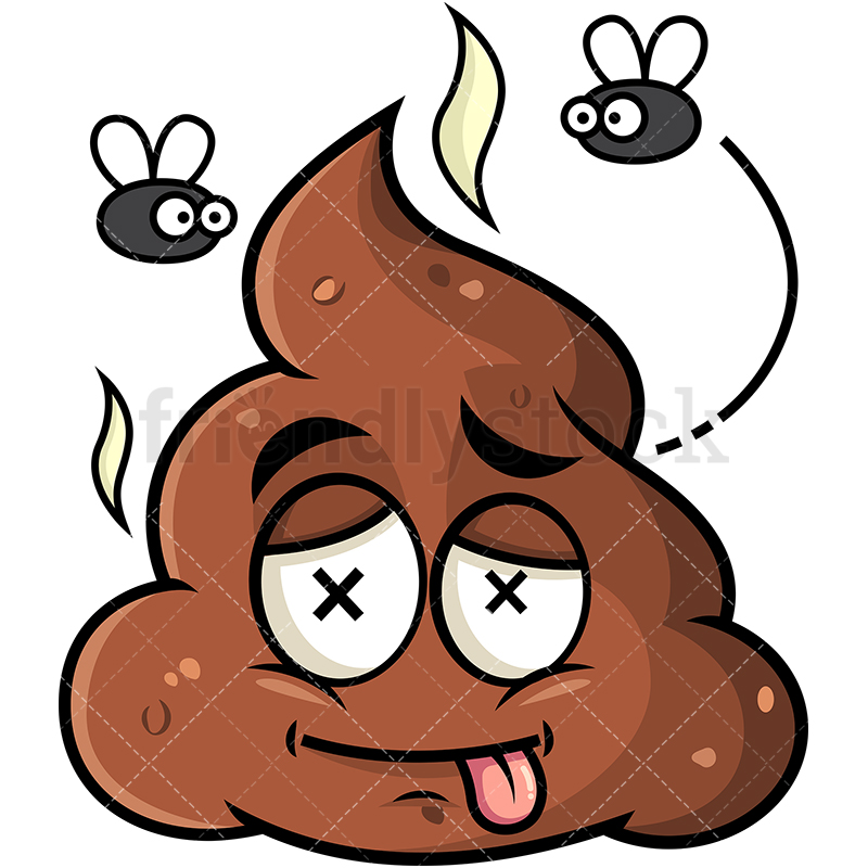 800x800 Smelly Poop Emoji Cartoon Vector Clipart