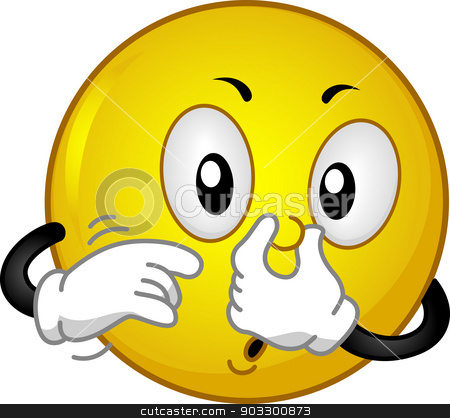 450x418 Bad Smell Smiley Stock Vector