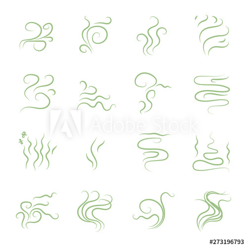 500x500 Bad Smell, Steam Waves Or Odor Symbols Vector Illustration