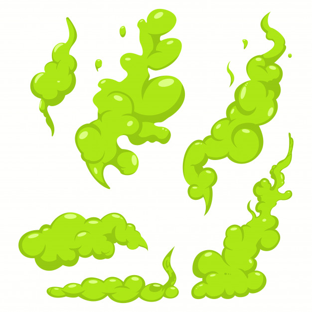 626x626 Bad Smell Green Cloud Illustration Vector Premium Download