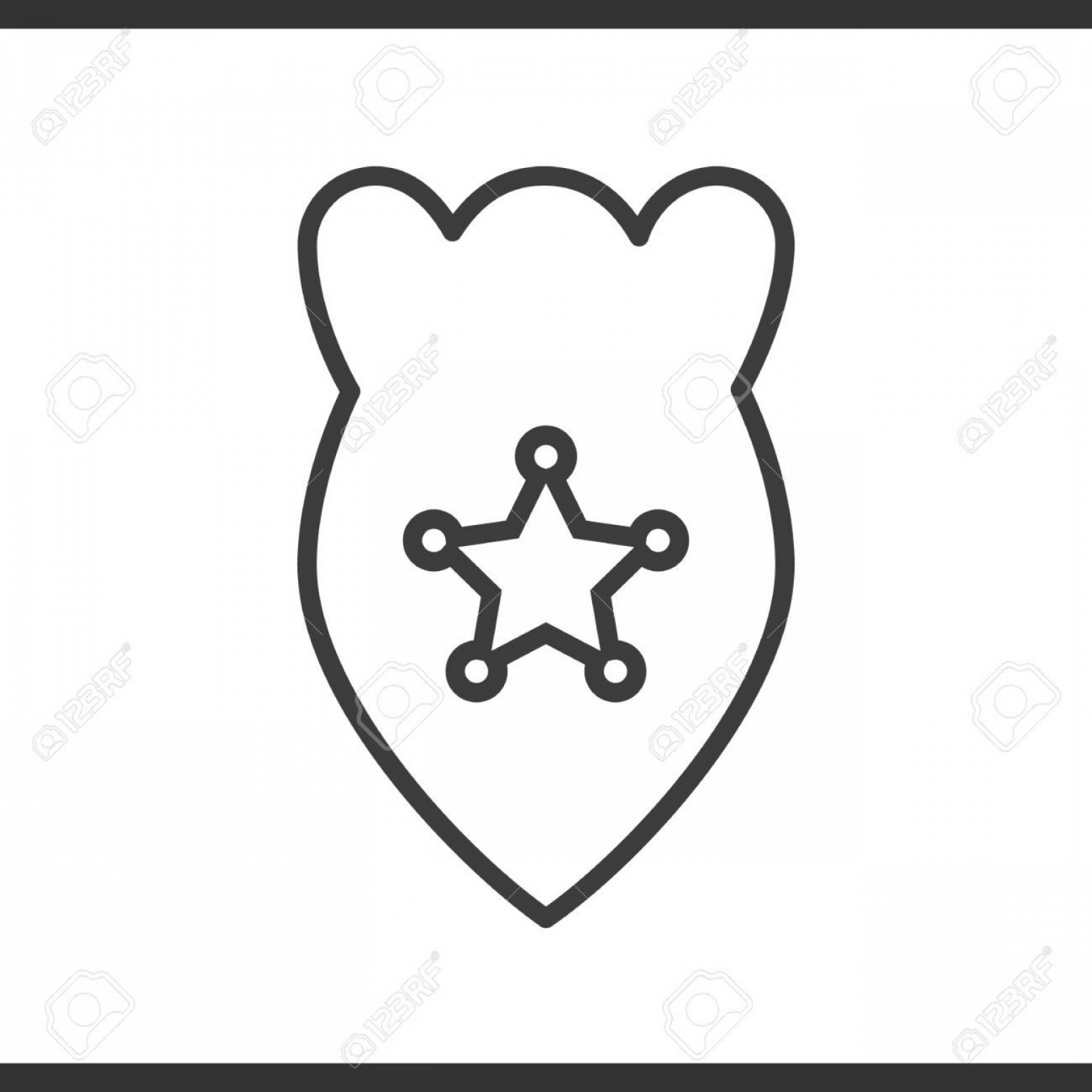 1872x1872 Vector Police Badge Outline Studiogrfx