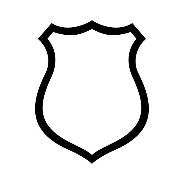 600x600 Colors Police Badge Outline Police Badge Outline Vector Badge
