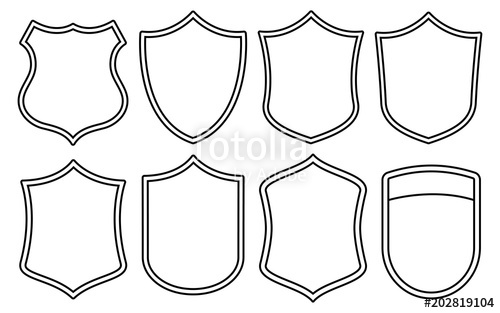 500x313 Badge Outline Shape Set Stock Image And Royalty Free Vector