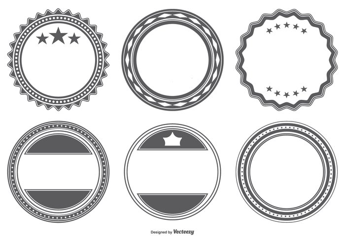 700x490 Blank Vector Badge Shapes