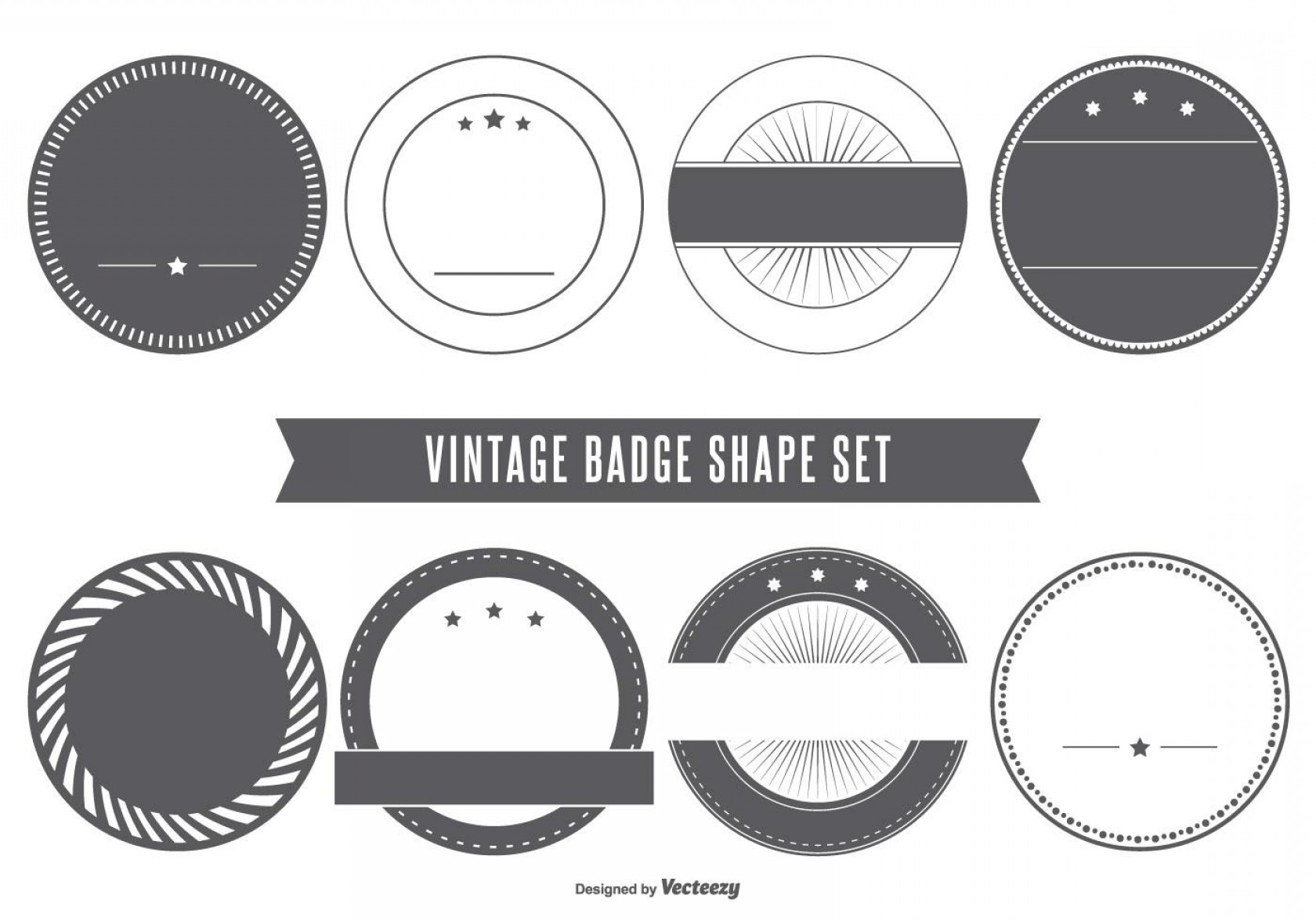 1680x1176 Unique Blank Vintage Badge Shapes Vector Drawing Soidergi