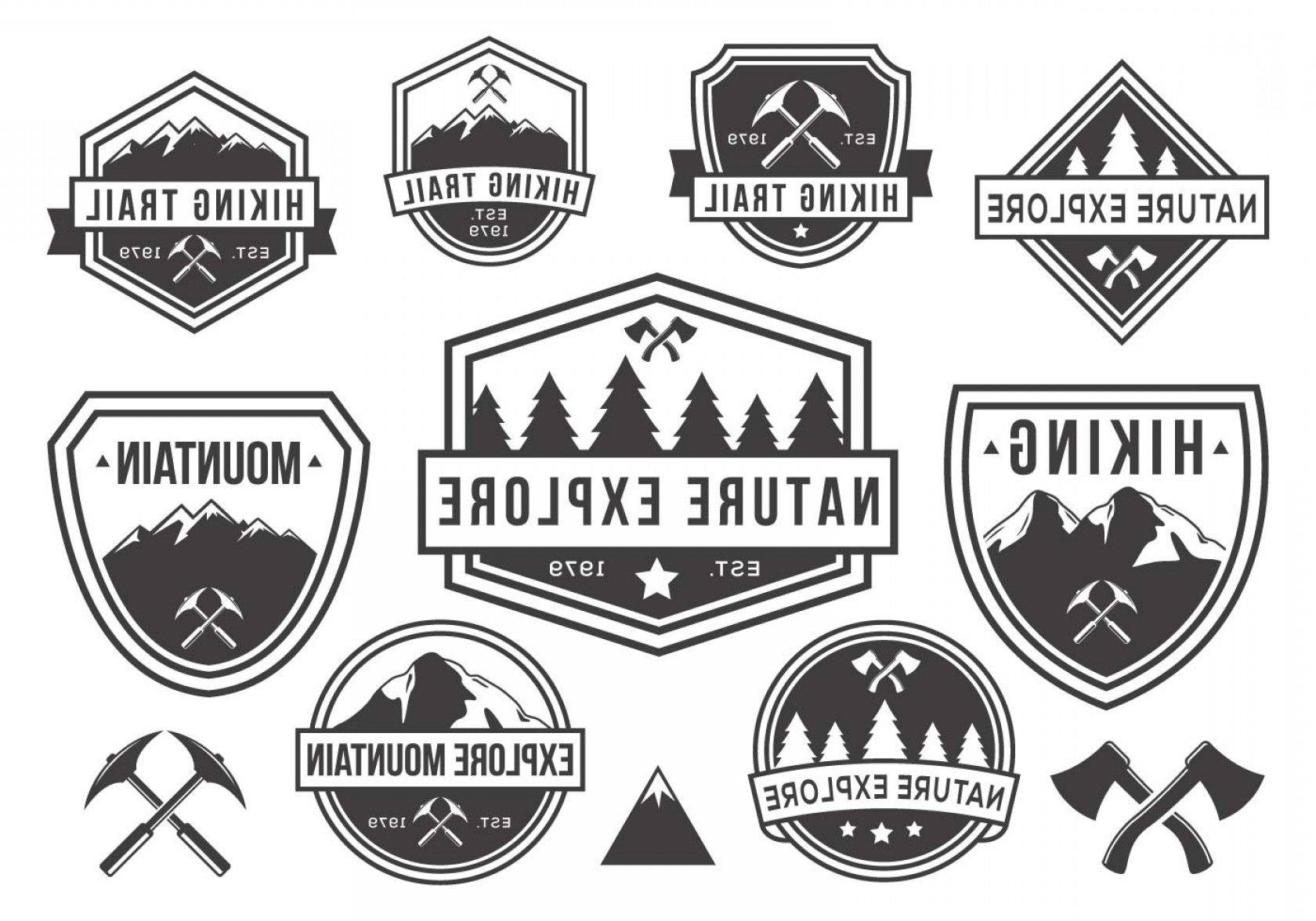 1680x1176 Black And White Badge Logo
