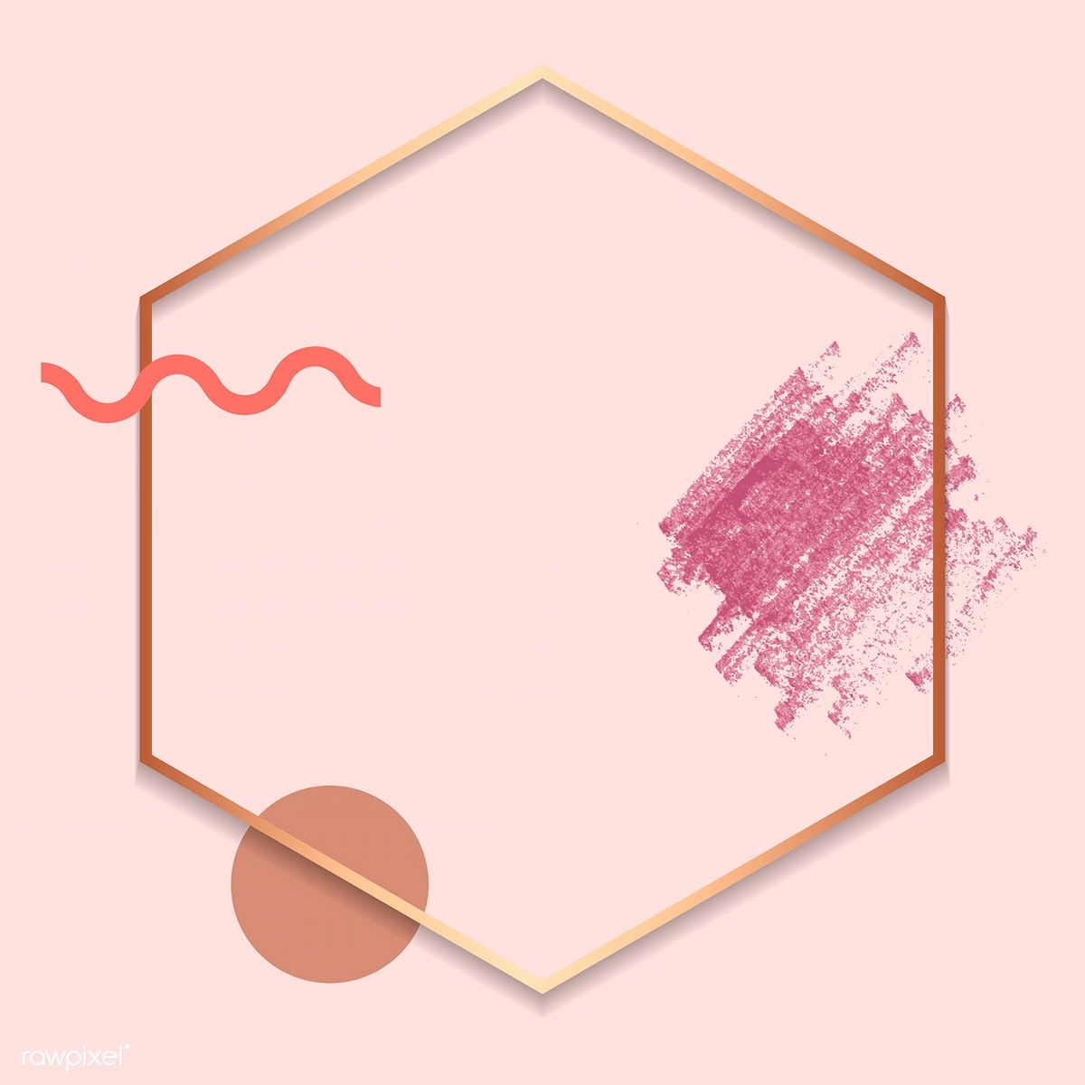 1200x1200 Download Premium Vector Of Gold Hexagon Frame Badge Vector