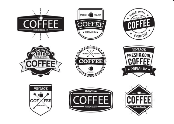 572x407 Coffee Badge Vector Free Vector Download In Format
