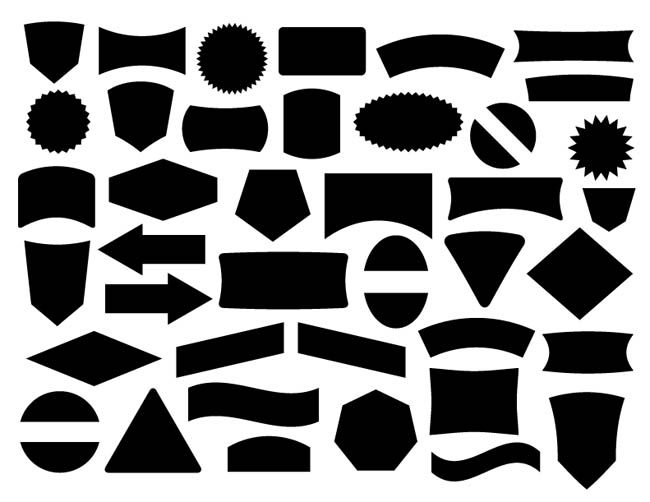 650x502 Free Label And Badge Vector Shapes