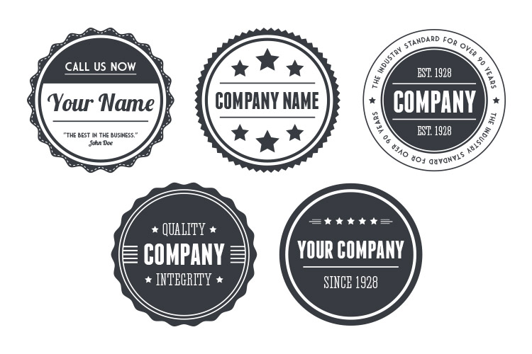 Vintage Circular Badges Vector Pack Design Panoply 750x500 Vintage Circular Badges Vector Pack Design Panoply