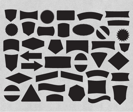 450x380 Free Label And Badge Vector Shapes