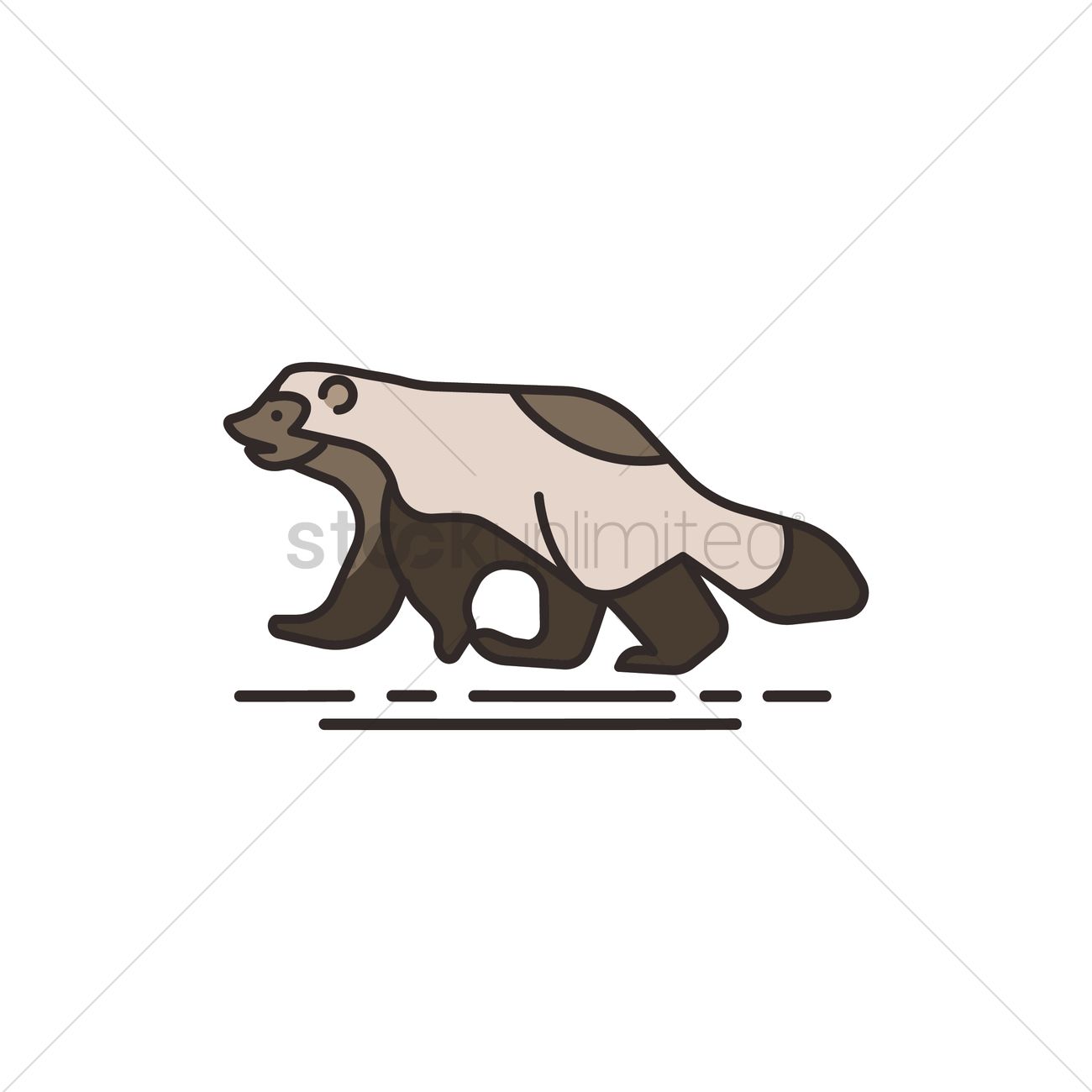 Honey Badger Vector Image 1300x1300 Honey Badger Vector Image