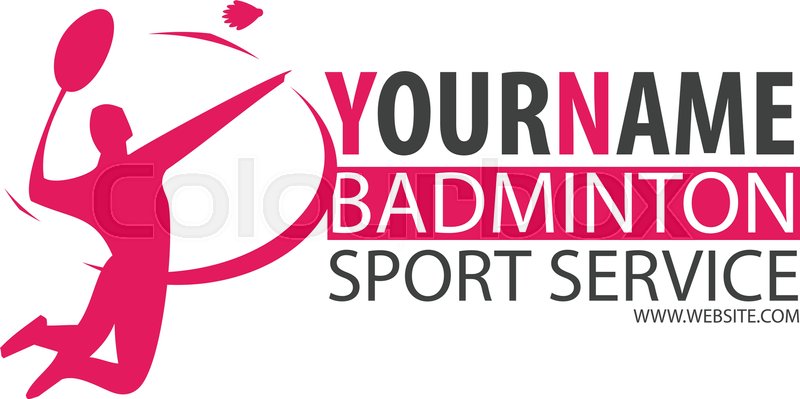 800x399 Badminton Logo Vector Sport Stock Vector Colourbox