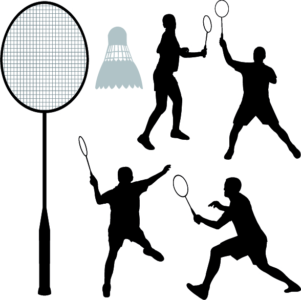 588x586 Badminton Silhouette
