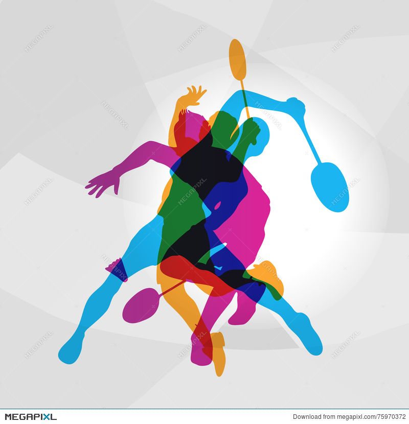800x830 Modern Badminton Players In Action Logo Jhay Stuff Badminton